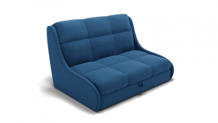 Диван Куба 700 (ЗР) Цвет фасада: Синий; Тип: Прямой; Материал фасада: Металл/Велюр