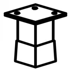 Опоры мебельные UZ 40-100-4 (набор из 4 шт) UZ40-100-4 Алюминий