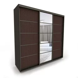 Шкаф-купе 3-х дверный Акцент-Квадро КВ 2100х600 Венге/Бронза