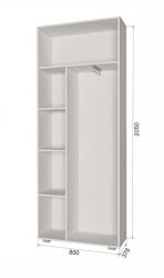 Белый шкаф Пайн ПП 1 Дуб Ривьера Бетон Пайн