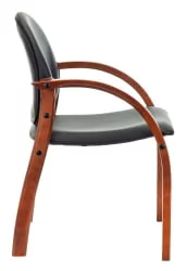 Кресло для посетителя Бюрократ Джуно Черный