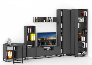 Полка навесная City большая графит