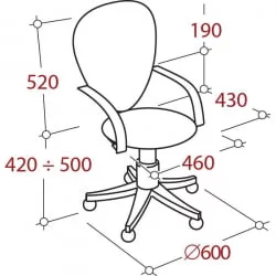 Кресло EChair-304 TC Net 498865 Черное