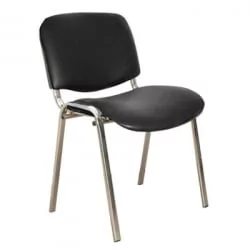 Стул для посетителей ИЗО хромированная рама к/з Коричневый