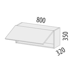 Антресоль (с системой плавного закрывания) Бьянка 102.100