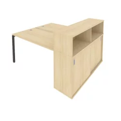 Рабочая станция с опорным шкафом-купе Metal System Б.РС-СШК-2.3 Акация/Антрацит