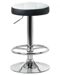 Табурет барный ДОБРИН БРУНО (бело-черный) 2 шт / DOBRIN BRUNO