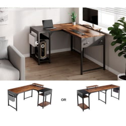 Стол письменный (для компьютера) угловой EUREKA ZX-L150B-RWB с шириной 150 см Reclaimed Wood