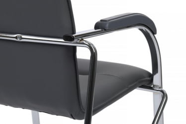 Стул Самба с пластиковыми подлокотниками SMB-03H Хром гальв. Серый