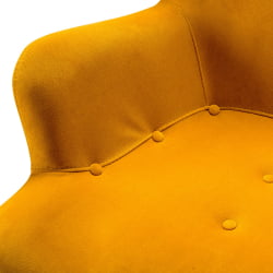 Кресло Хайбэк желтый/т.орех