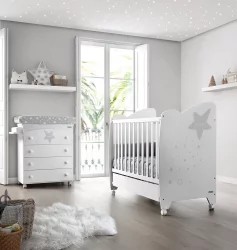 Кроватка для новорожденных Micuna Estela White/Grey