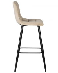 Стул барный DOBRIN NICOLE (черные матовые ножки, мокко велюр (108-104)) 2 шт