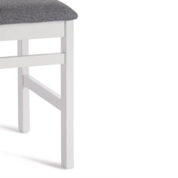 Стул SWEDEN Многослойная фанера, 41*40*99 см, white, ткань темно-серая (150)