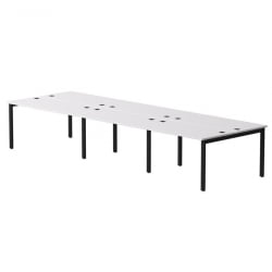 Бенч-система на 6 мест на металлокаркасе, опоры 45 гр Everprof EVO 254S015 (3540) Белый Черный