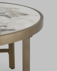 Журнальный столик Адриана 80*80 см светлая керамика