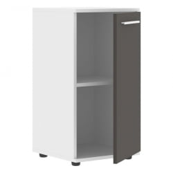 Шкаф колонка с глухой малой дверью EDIS ELCS 42.1 Мокко Белый Белый