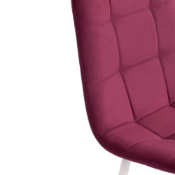 Стул CHILLY MAX Велюр/металл , 45 х 54 х 90 см , темная фуксия/белый