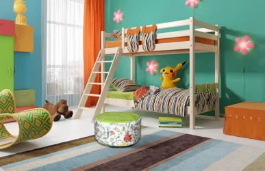 Двухъярусная кровать Соня Вариант 10 с наклонной лестницей