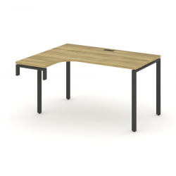 Стол-надставка на опорную тумбу (левый) CONCEPT CN.OSAN-002(L) Дуб Винченцо Черный