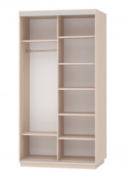 Шкаф-купе двухдверный Экспресс Дуо Медиум 1200х2400h Дуб молочный