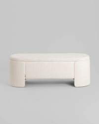 Банкетка Taks с местом для хранения букле белый