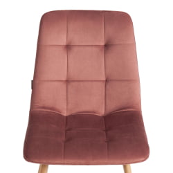 Мягкий стул CHILLY (mod. JSC-220) Велюр/металл , 44,5х52,5х88 см, Coral (коралловый) HLR44 / натуральный