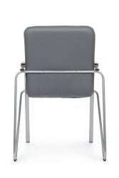 Офисный стул Самба с деревянными подлокотниками SMB-02 Серый