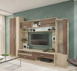 Гостиная Трио Дуб Сонома/Дуб Сакраменто темный