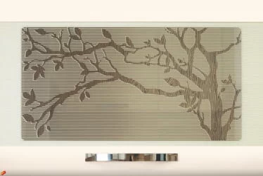 Шкаф-витрина (плавное закрывание) Графит 74.80 Сосна Астрид /Ваниль