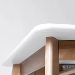 Стол обеденный Пегас Плус 160кс95 Морилка Дуб золотой Эмаль белая / Plus 160x95