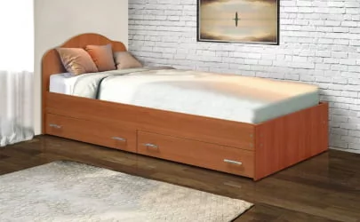 Кровать с ящиками на уголках №3 ЛДСП 900*2000 Ясень Шимо темный