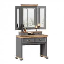 Стол туалетный Амели с зеркалом Оникс серый