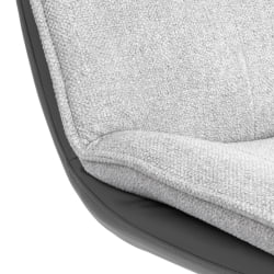Кресло лаунж Cosmo велюр/букле (HYP)/экокожа, светло-серый/графит