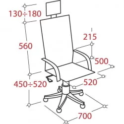 Кресло руководителя EChair-PICASSO-E 322023 Черное