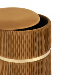 Пуф Джесси с ящиком велюр Горчичный