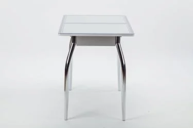 Стол обеденный Аспен КЗ(6195) серый,завитки серебро