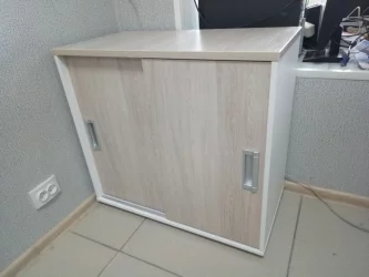 Тумба-купе Deka 9.02.08 Дуб Сантана светлый/Белый