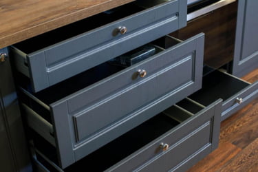 Тумба кухонная 800 с 3 ящиками (4) Мокка ЛД 274.160.000.134 Черная Дуб фактурный антрацит