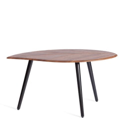 Журнальный стол RIMMINI мдф, 77х78х50,4 см, орех кантри/черный