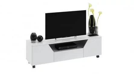 ТВ тумба тип 4 Diamond Белый глянец
