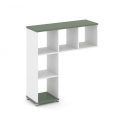 Надставка на стол низкая без наполнения CONCEPT CN.NN-001 Кобо Белый бриллиант Белый металл