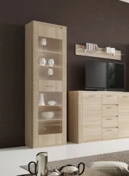 Шкаф со стеклянными дверьми Элана (В) Дуб сонома