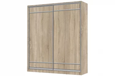 Шкаф-купе 2-х дверный Виктория 1800х584х2300, Дуб сонома светлый 18ДЛЛЛДЛЛЛ-ПППП-Дсс 310-573