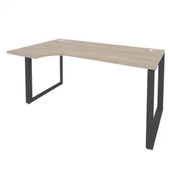 Стол эргономичный левый на О-образном м/к ОНИКС О.МО-СА-1Л Дуб Аттик/Антрацит / ONIX O.MO-SA-1L