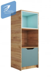 Стеллаж RICH СЖ-002 Мята/Сумеречный голубой/дуб крафт золотой