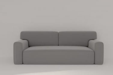 Серый диван Сандвик (Berhouse) Цвет фасада: Левис 09 велюр; Тип: Прямой; Материал фасада: Металл/Велюр