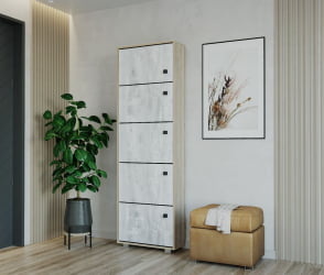 Тумба для обуви Пайн ПП 8 Дуб Ривьера Бетон Пайн