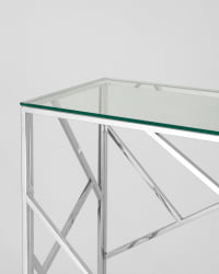 Консоль АРТ ДЕКО 120*40 Серебро