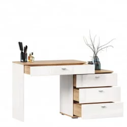 Стол туалетный комбинированный с зеркалом 890 Фиджи 012 Дуб Золотой Белый