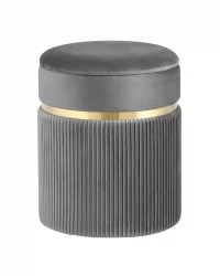 Банкетка Миранда с ящиком велюр Серый